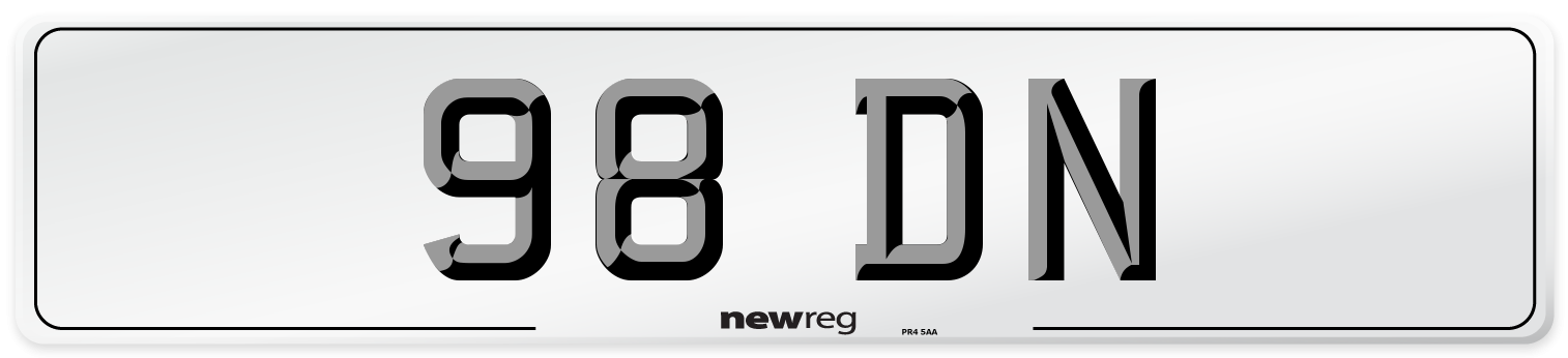 98 DN Number Plate from New Reg
